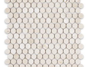 Crema Marfil Marble Penny Round